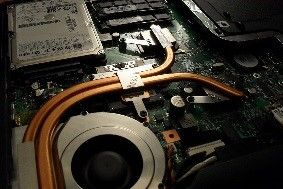 Lap top with heat pipe Lap top with heat pipe